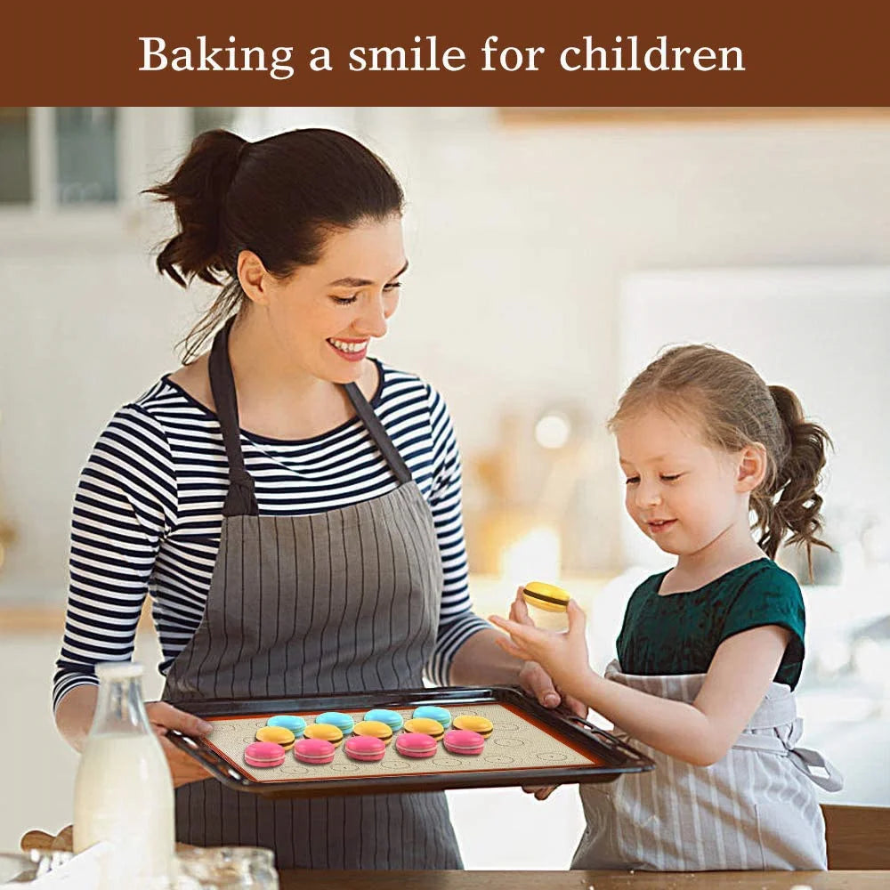 Macaron Silicone Baking Mat Cookie Pad Rolling Dough
