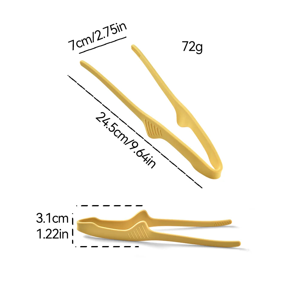 1/4pcs Food Tongs Bbq Tweezer Clip Silicone Picnic