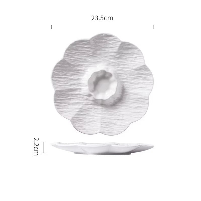 1pc White Ceramic Dumpling Plate Vinegar Dish Special