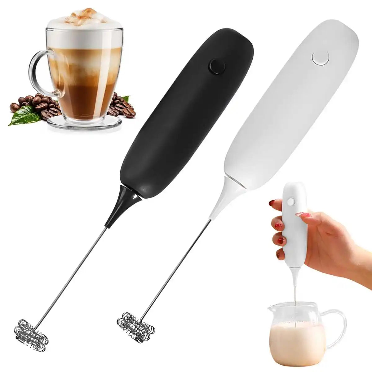 Electric Milk Frother Handheld Automatic Foam Maker Coffee