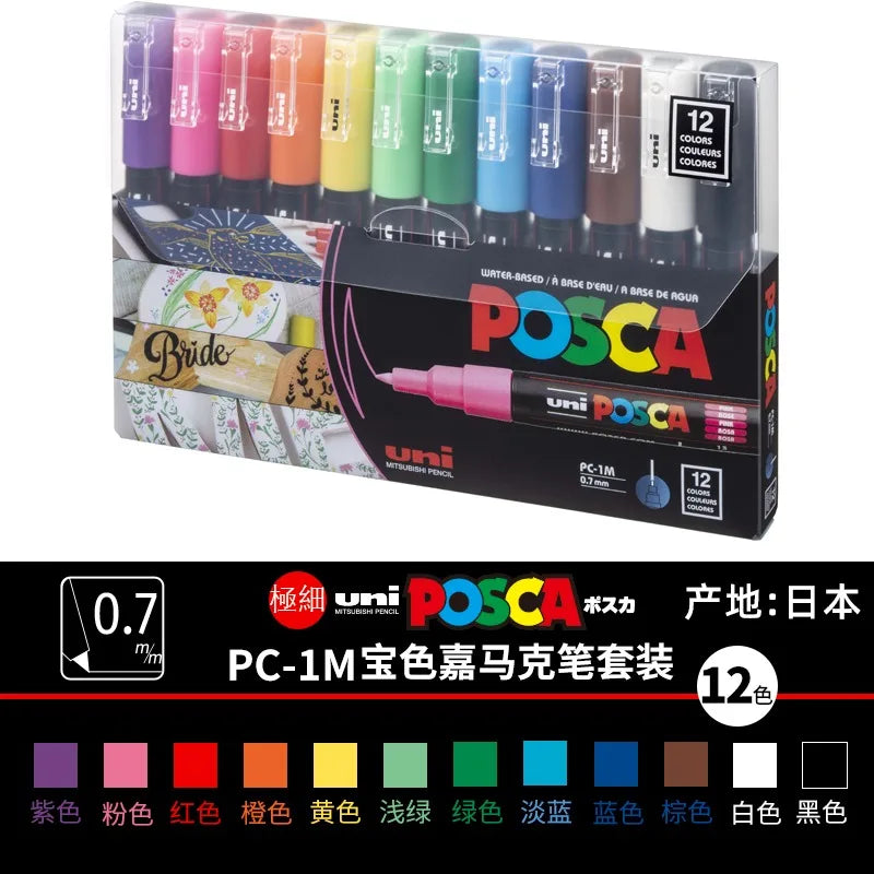 Uni Posca Full Marker Pen Storage Bag Pc-1m