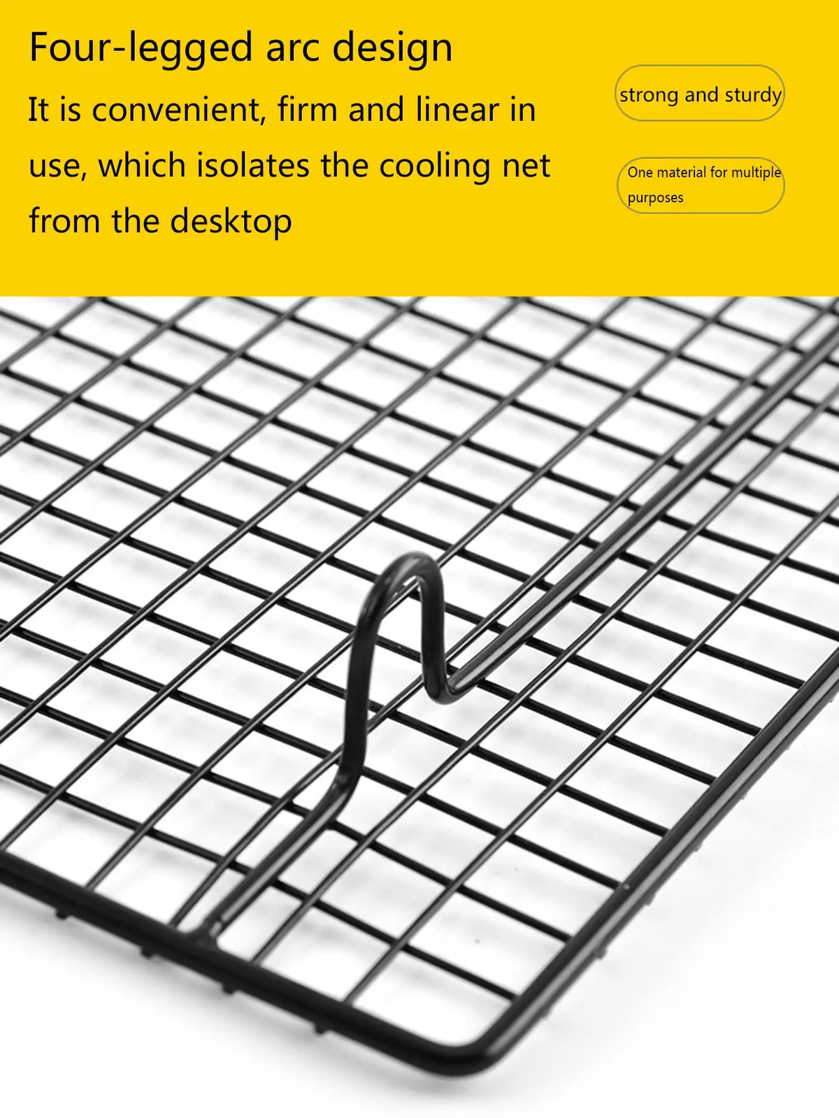 1pc-High Carbon Steel Nonstick Cake Cooling Rack Cooling