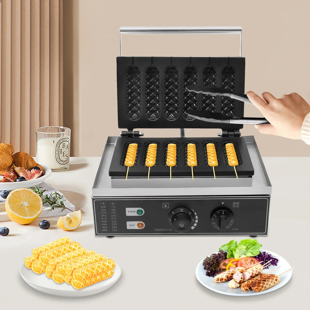 1500w Dog Machine Molds Time Temp Control Non-Stick
