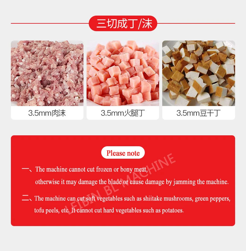 Electric Meat Cutter Stainless Steel Automatic Vegetable Cutter