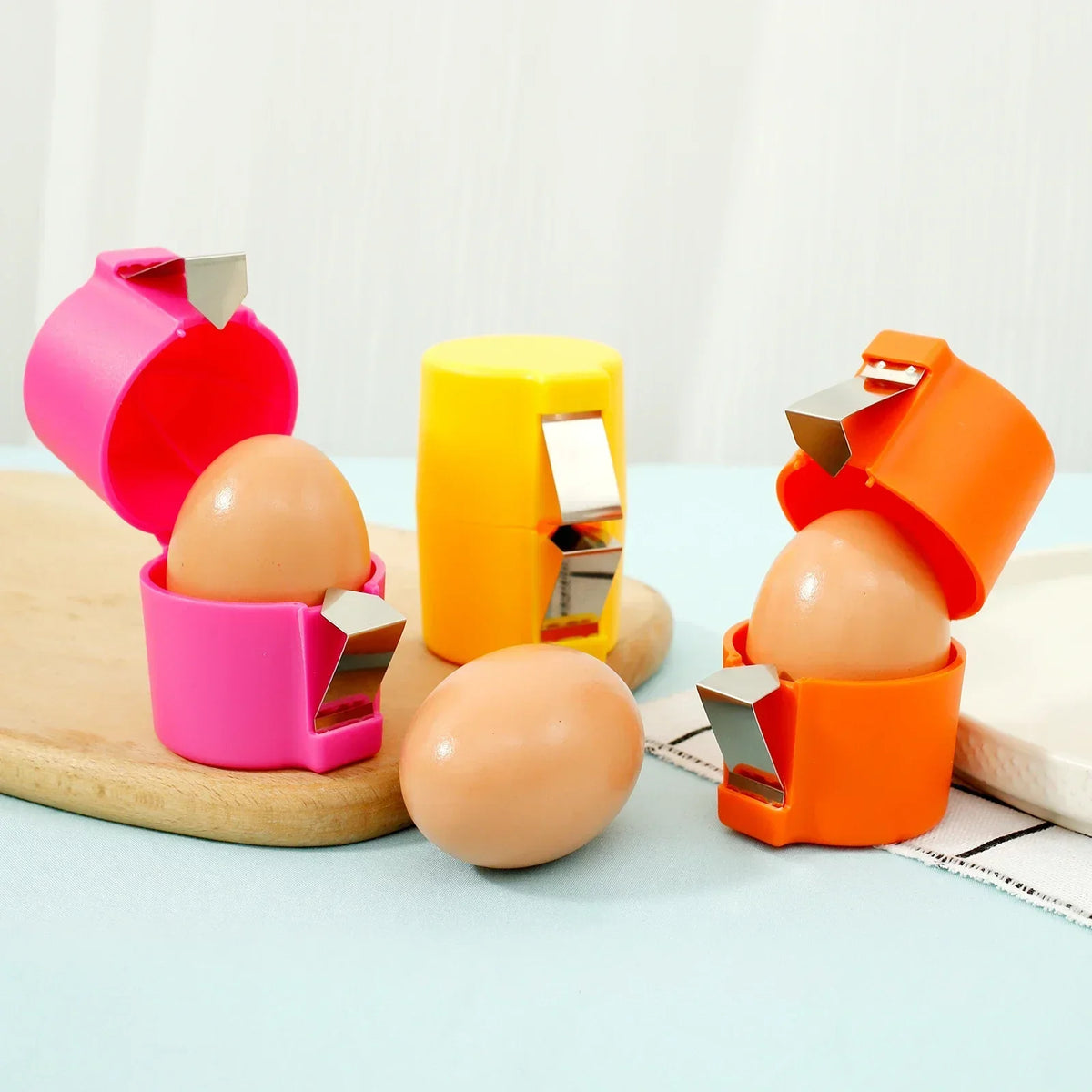 3pcs/Set Egg Shell Opener Hard Boiled Eggs Handheld