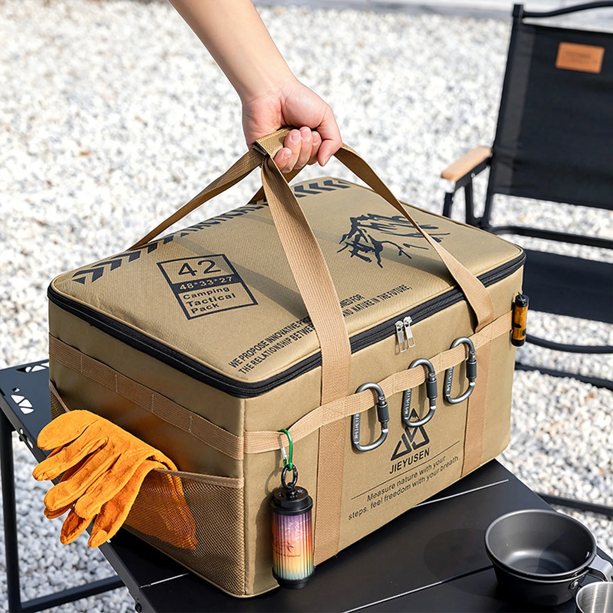 30/42l Camping Organizer Waterproof Oxford Cloth Picnic Bag