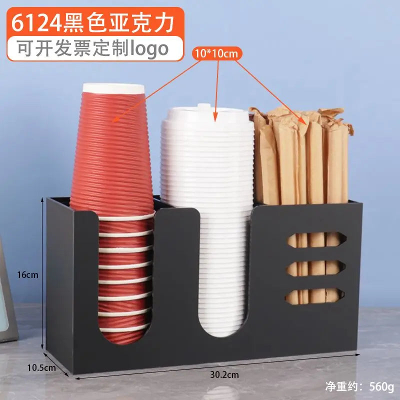 Creative Coffee Shop Bar Paper Cup Straw Storage