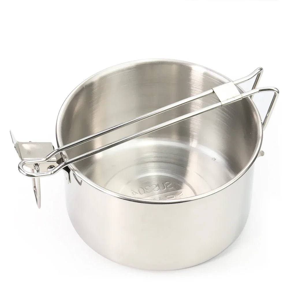 Tainless Steel Lunch Box 1200ml Outdoor Cooking Pots