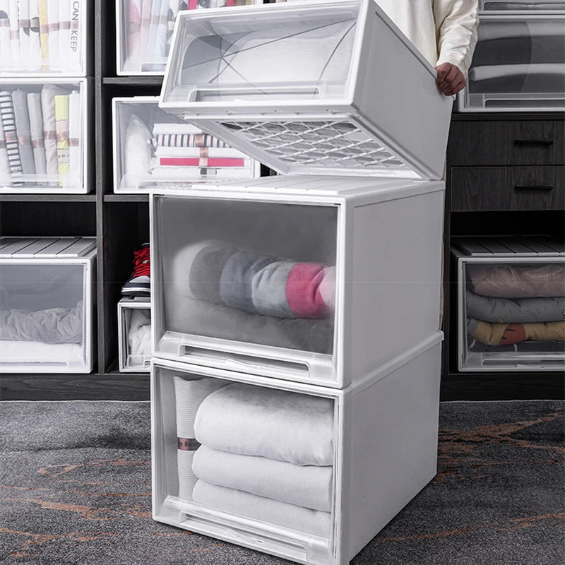 Large Closet Storage Drawer Box Plastic Drawer Clothes