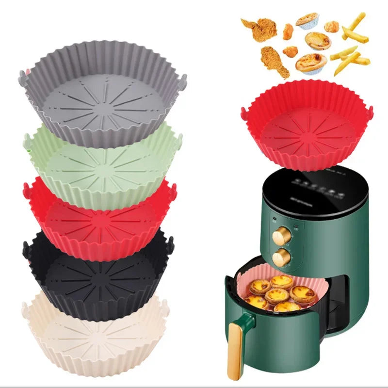 Silicone Air Fryer Baking Tray Reusable Baking Basket