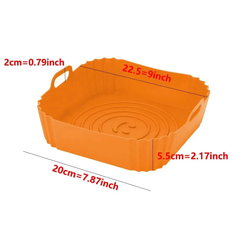 1pc Reusable Airfryer Pan Liner Silicone Air Fryers