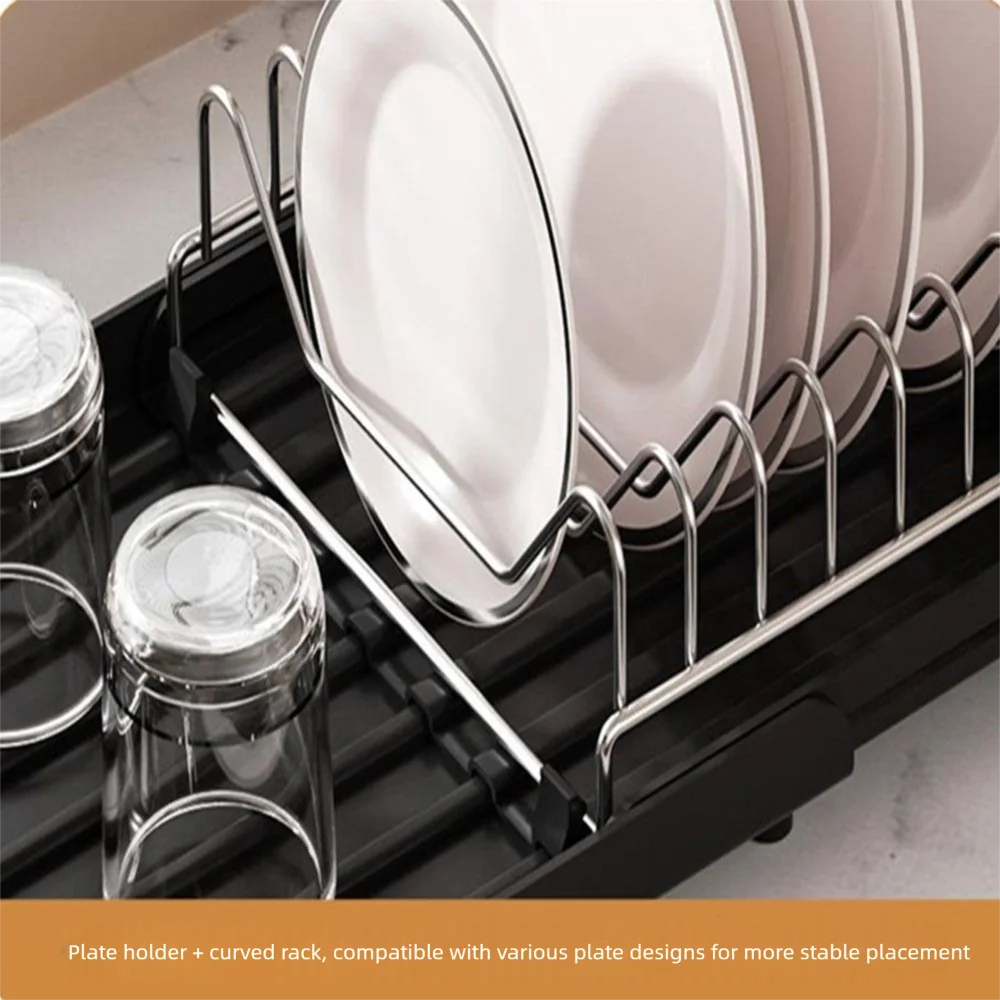 Extendable Dish Drying Rack Large Capacity Space Saving