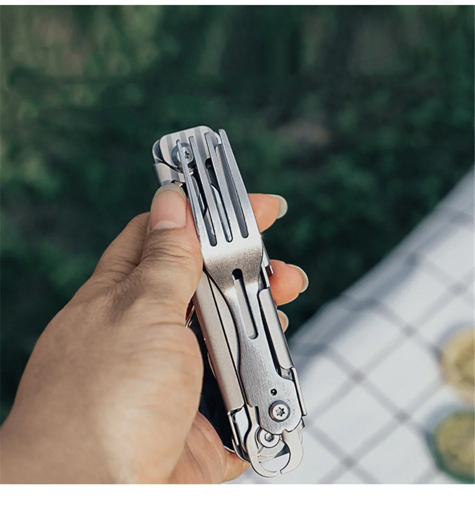 Multi-Function Camping Fork Spoon Foldable Knife Fork Spoon