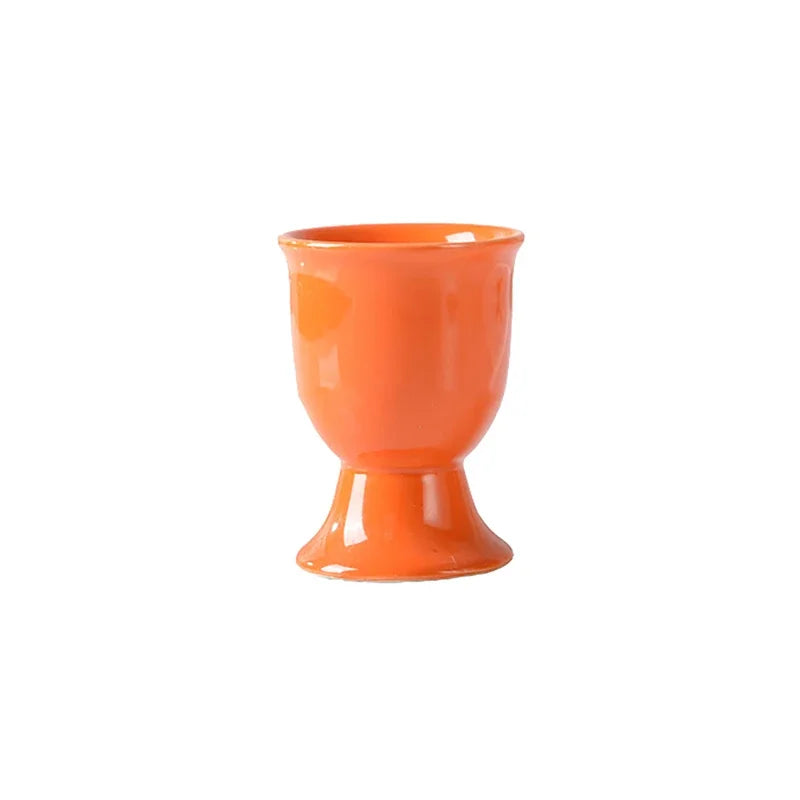 Ceramic Egg Cup Holders Macaron Color Creative Serving