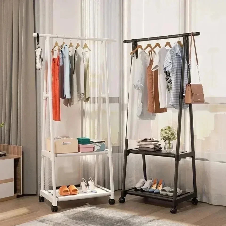 Dormitory Storage Clothes Drying Rack Freestanding Clothing Rack