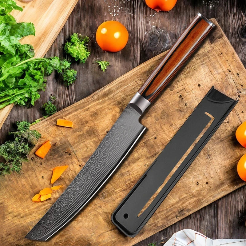 Damascus Steel Japanese Chef Knife Meat Cleaver Slicing
