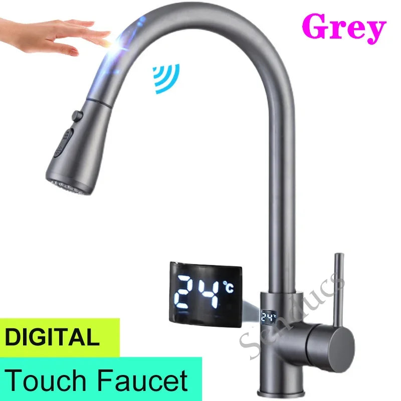 Touch Digital Faucets 304 Stainless Steel Cold Sink