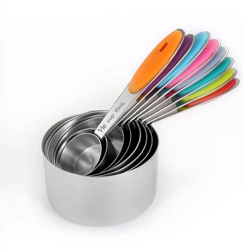 8/13pcs Stainless Steel Measuring Spoons Long Handle Stackable