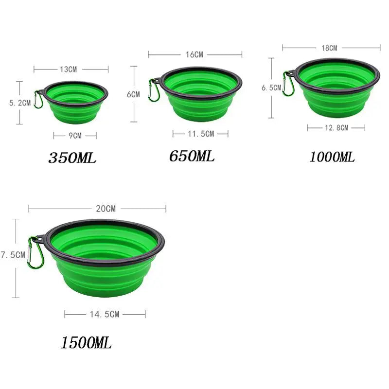 Pet Folding Silicone Bowl Large Outdoor Pet Travel