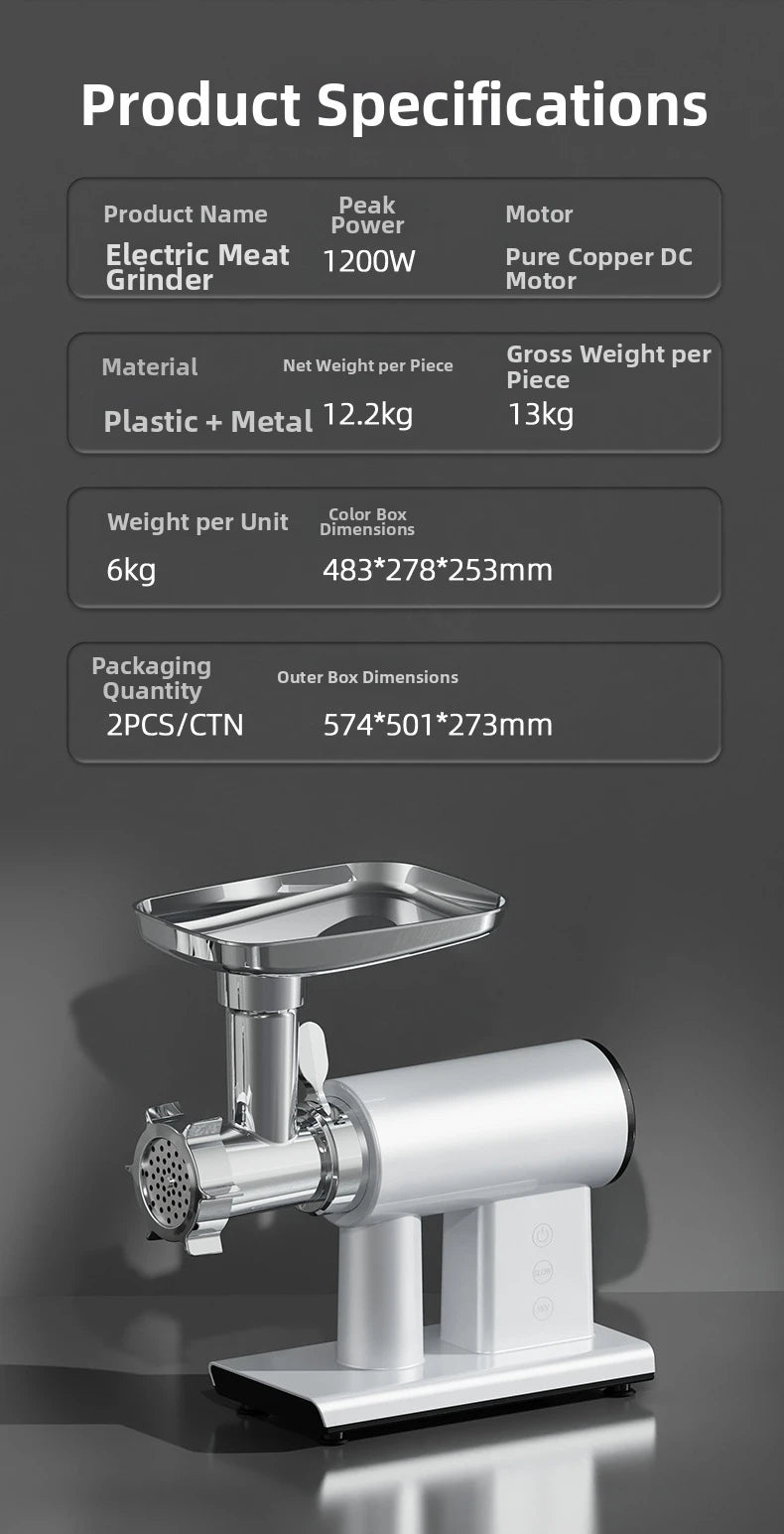 Meat Grinder Electric 2000w Stainless Steel Food Grinder