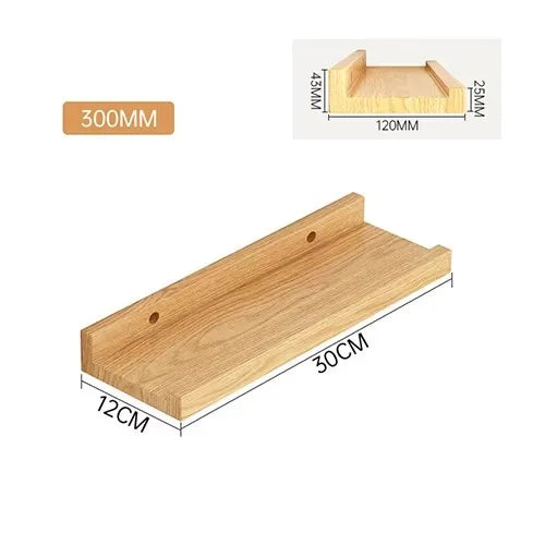 Wooden Floating Shelf Wall Mounted U-Shaped Shelf Display
