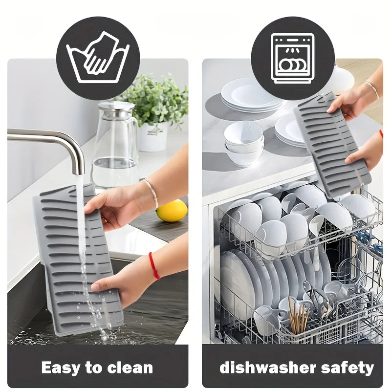 1pcs Faucet Silicone Mat Bathroom Anti-Slip Sink Drain