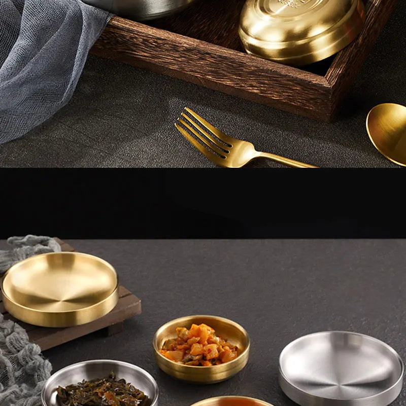 Stainless Steel Sauce Dish Small Dish Kimchi Dish