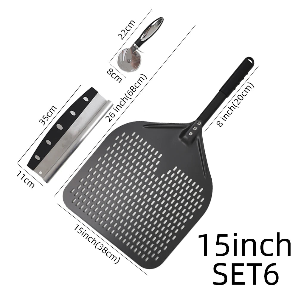 15 16 Inch Big Pizza Peel Perforated Shovel