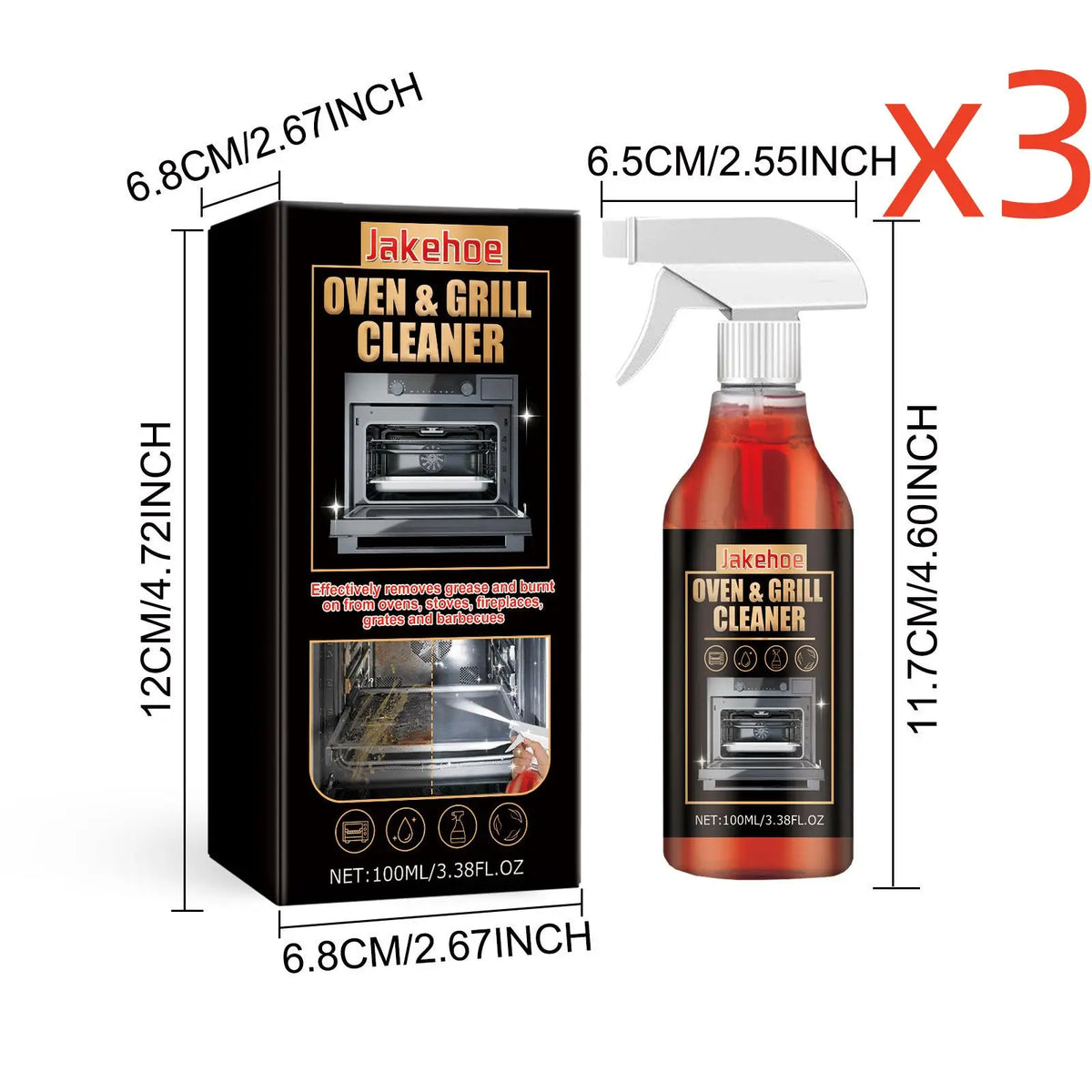 Stove Oven Foam Cleaner Quick Cleaning Inner Wall