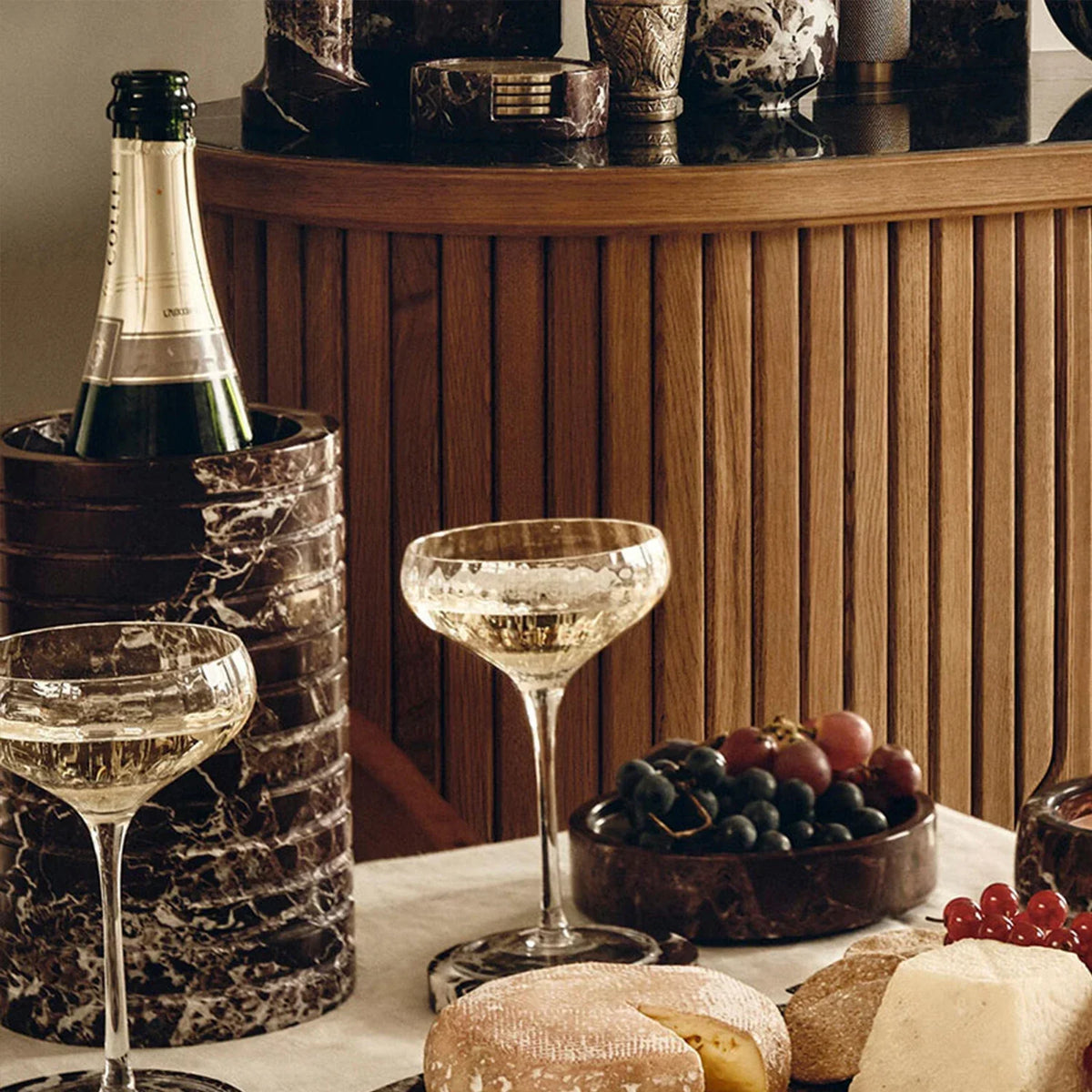 Natural Marble Wine Chiller Bucket Cooler Wine &