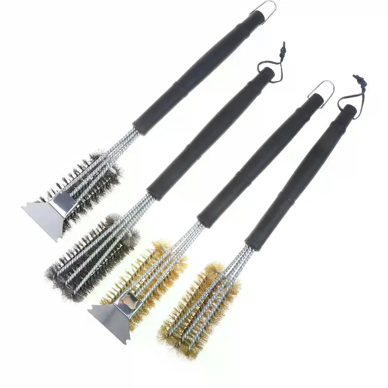 Grill Cleaning Brush Rust Resistant Metal Bbq Scrubber
