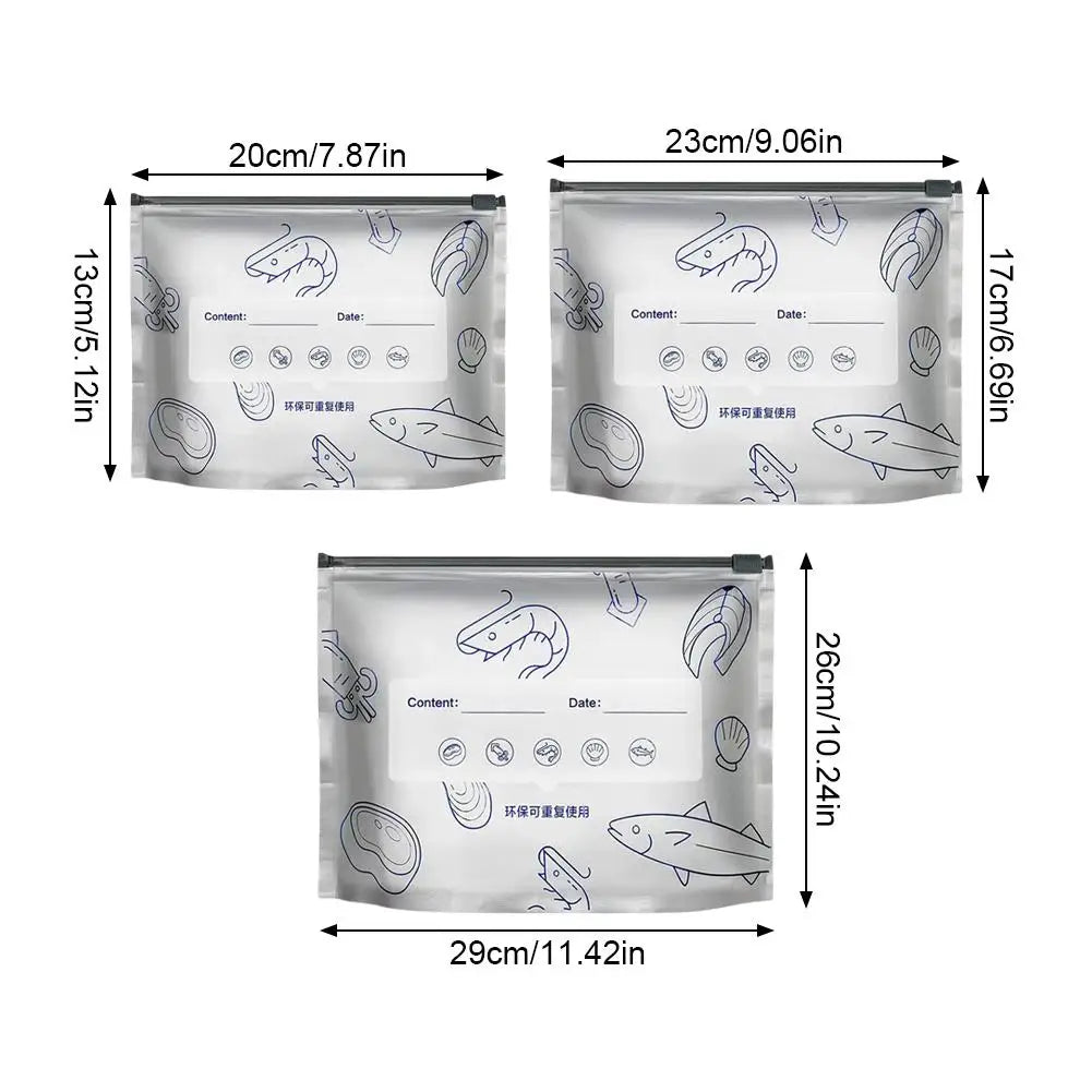 10/30pcs Aluminum Foil Storage Bags Freezer Sealed Organizers