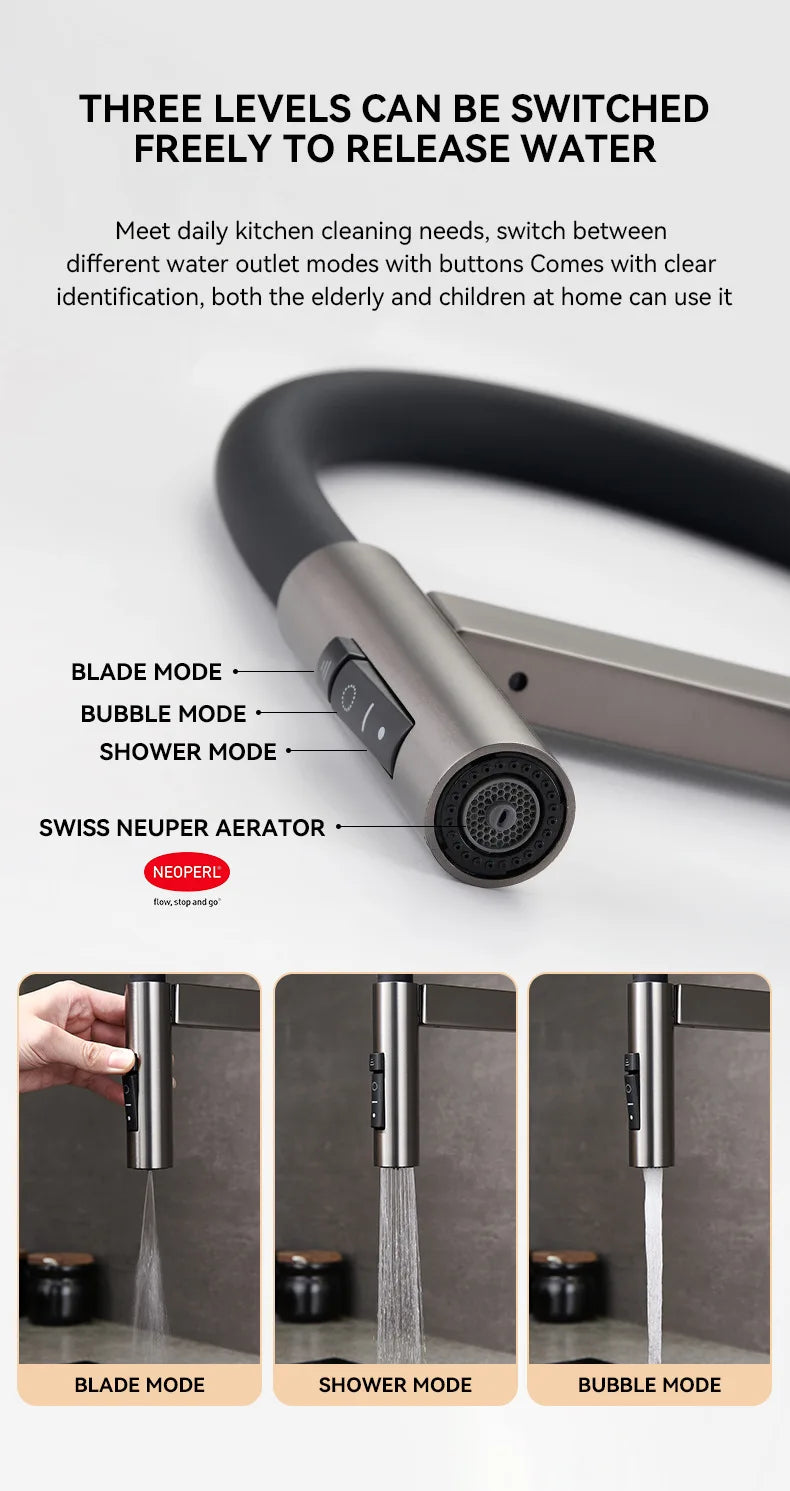 Gray Faucet Sink Faucets Brass Pull Down Sprayer
