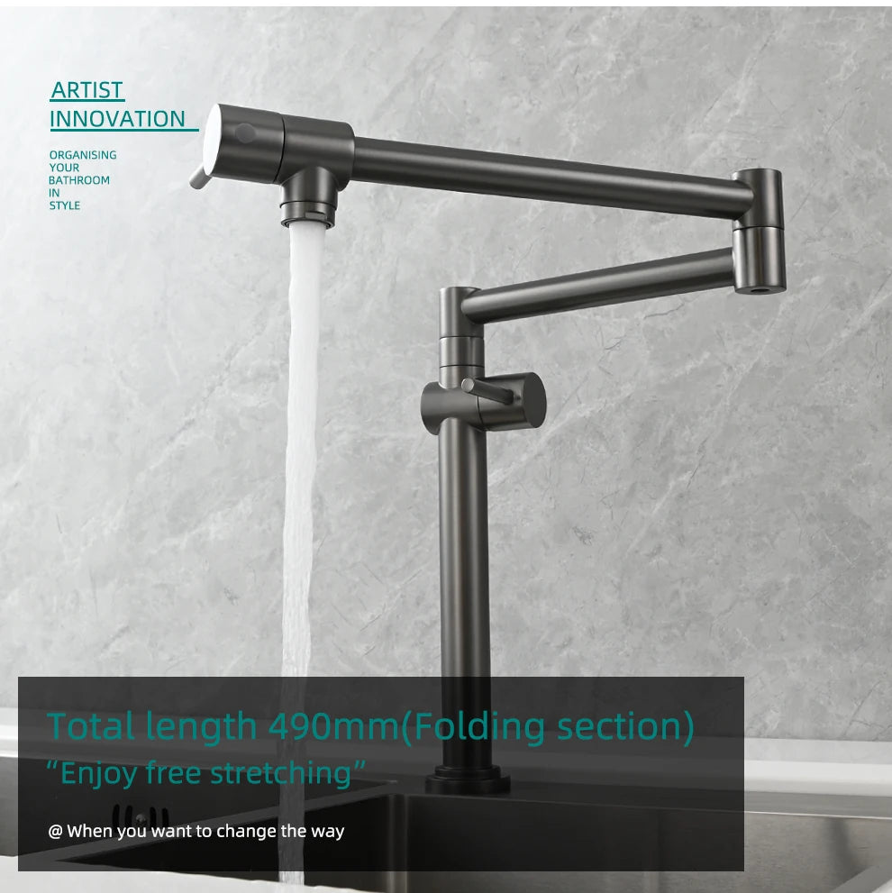 Ciencia Brass Pot Filler Faucet Wall Mount Sink
