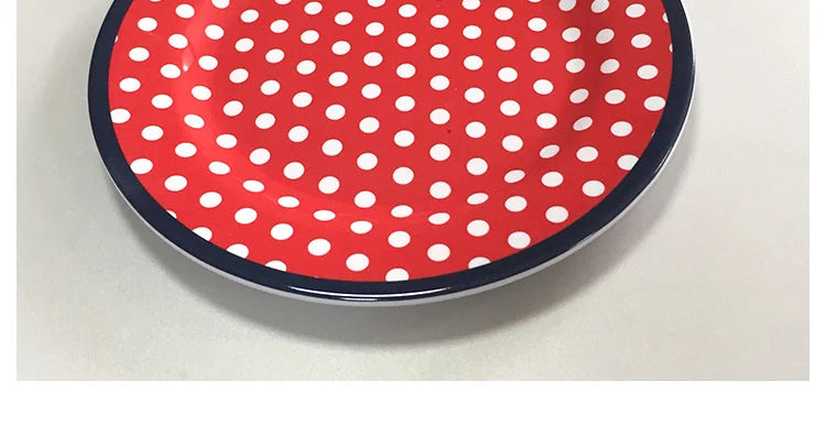 9in Imitation Porcelain Dinner Plate Serving Cake Tray