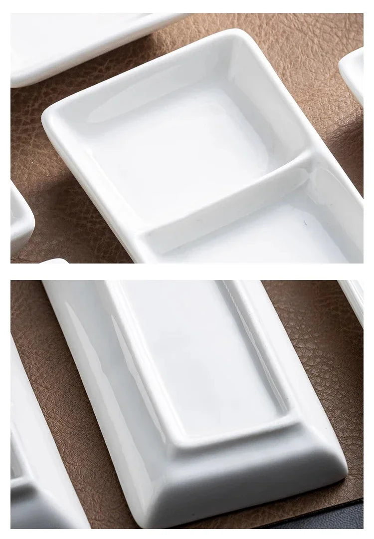 White Ceramic Seasoning Dish Sushi Dish Soy Sauce