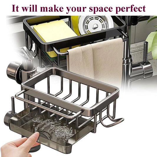 Faucet Organizer Sponge Holder Sink Adjustable Sink Organizer