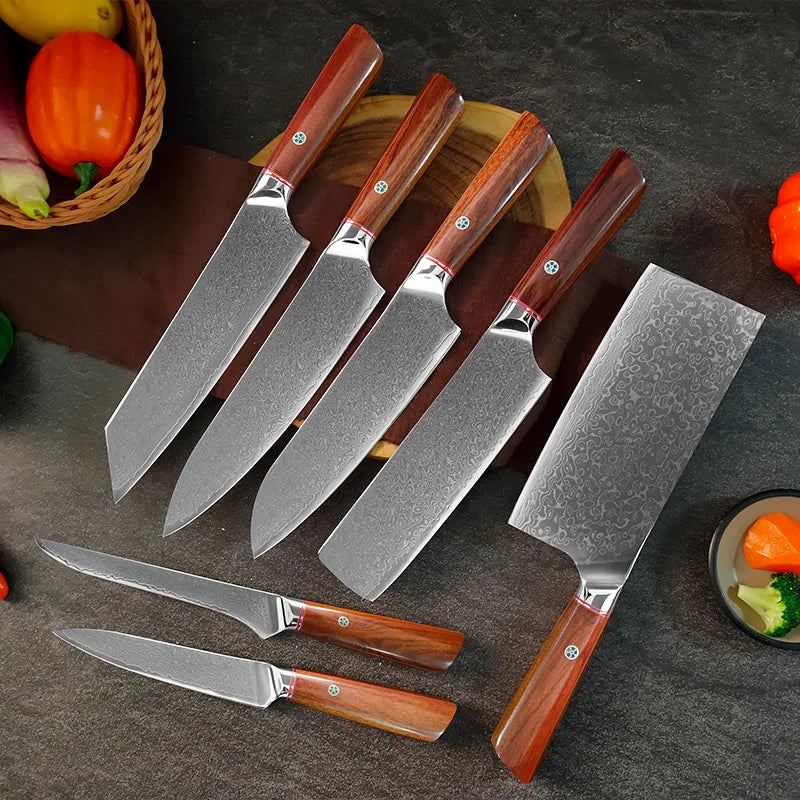 Damascus Steel Professional Chef Knife Super Sharp Cutting
