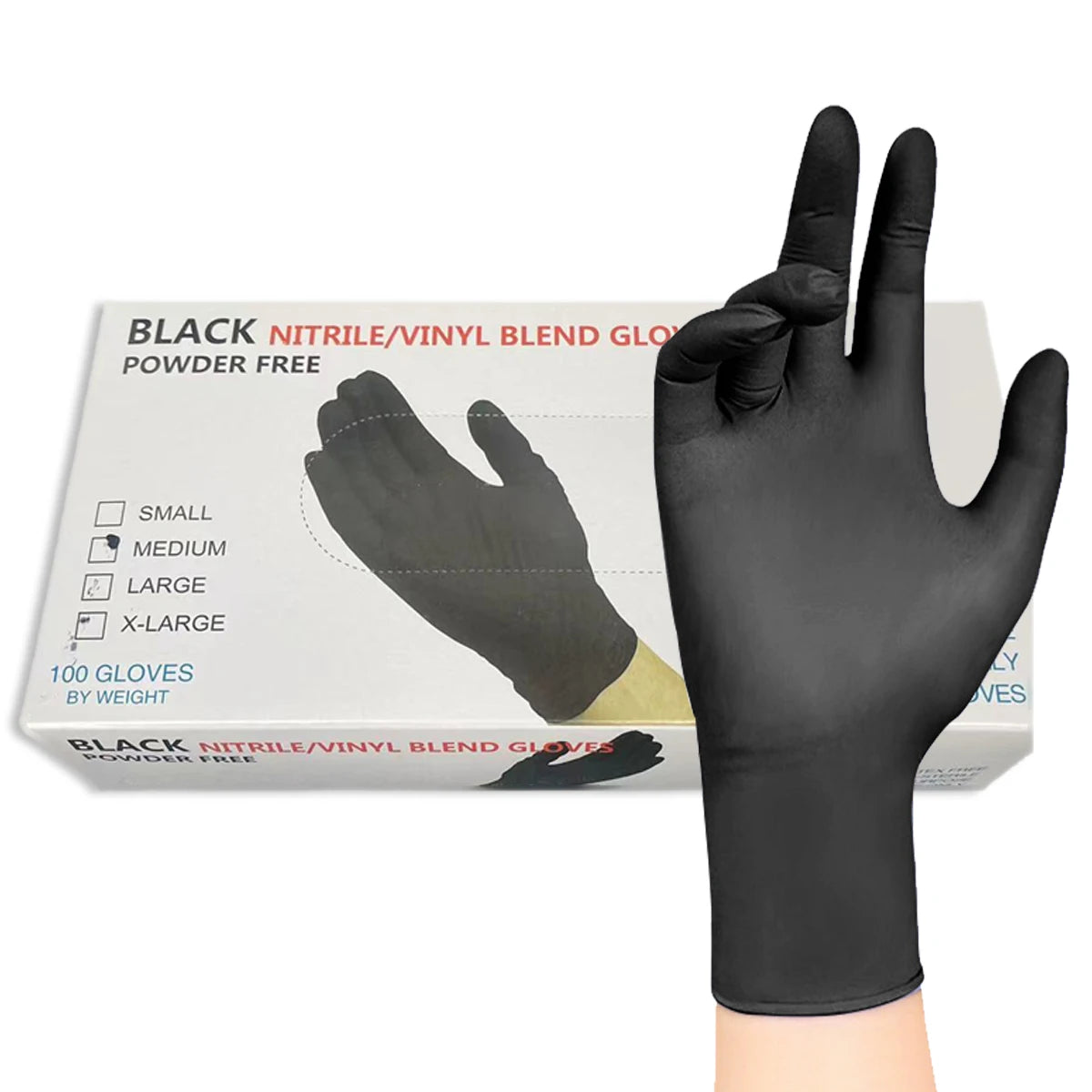 10/20/50/100pcs Bagged Disposable Gloves Black Disposable Gloves