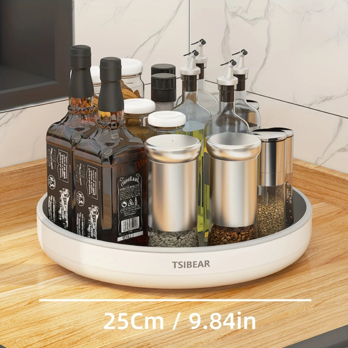 1pc Multi-Functional 360 Rotating Organizer - Durable Plastic
