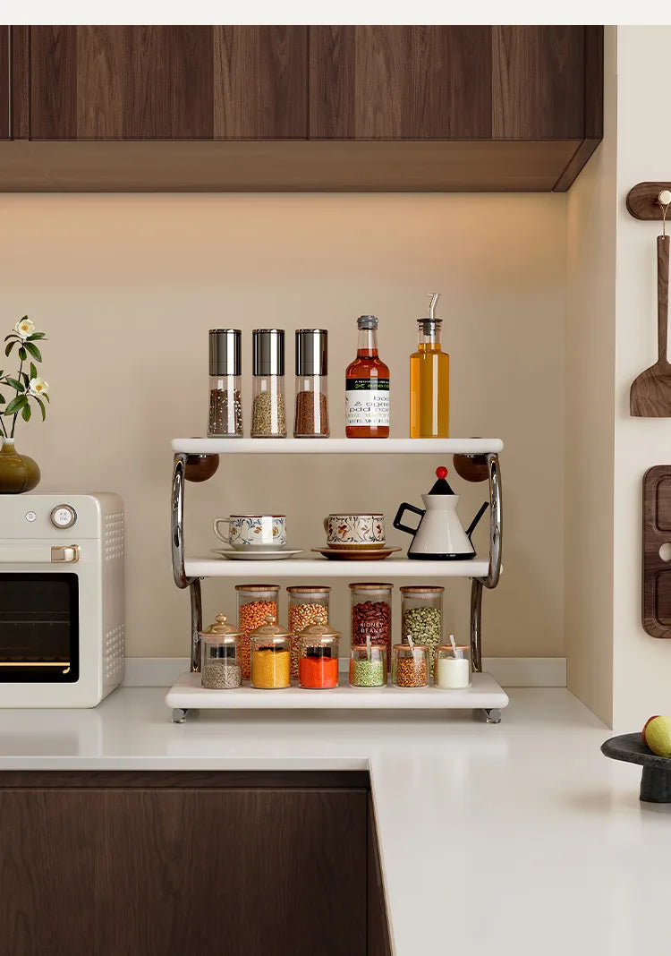 Spice Rack Trinket Shelf Display Wooden Stand Display