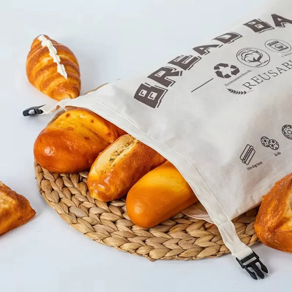 Food Grade Reusable Bread Bag Made Of Cotton
