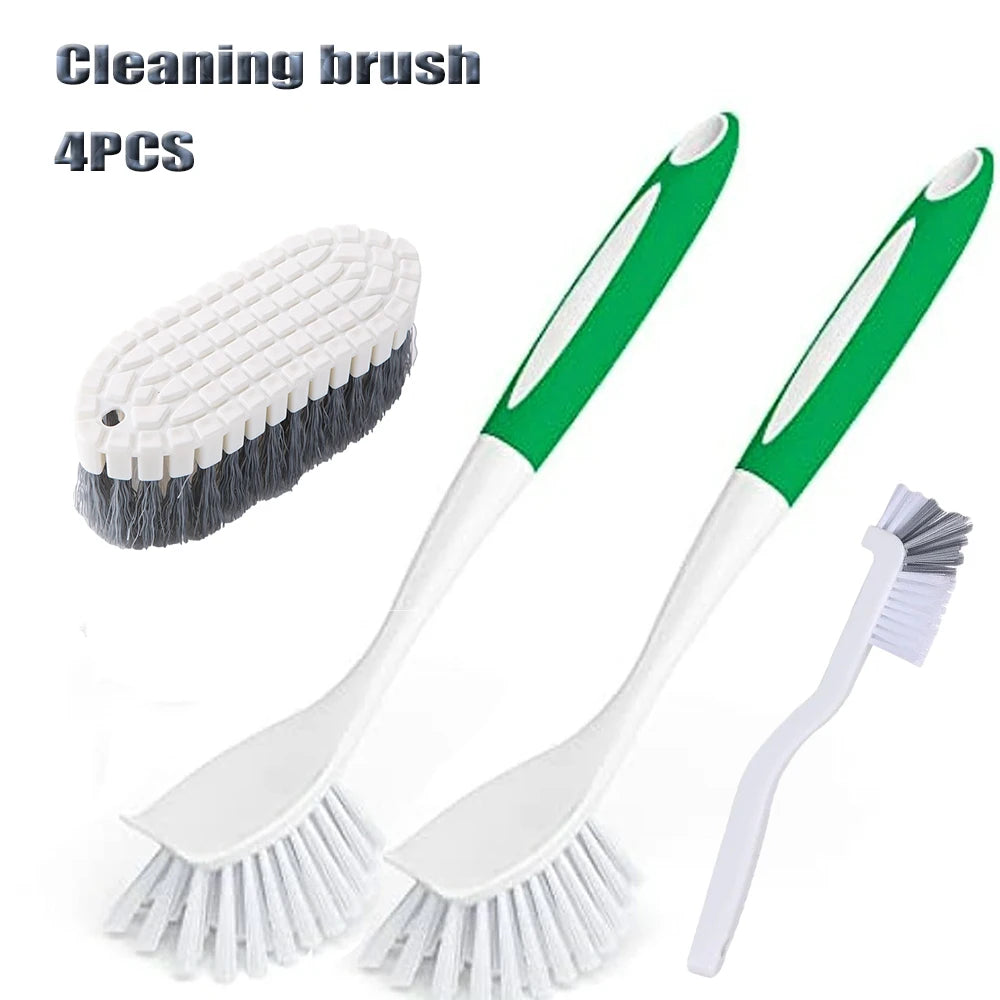 2/4/5/6pcs Cleaning Brush Pad Set Dish Scouring Pad for Cleaning Scouring Pad Kitchen Scrub Brush & Bendable Cup Brushes Dish