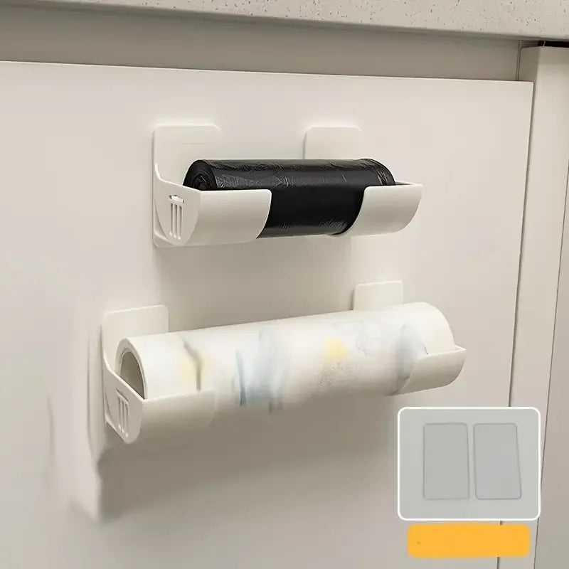 Punch-Free 4-Pack Storage Rack Plastic Wrap Garbage Bag