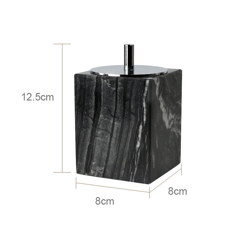 Black Natural Marble Stone Bathroom Luxury Toothbrush Holder
