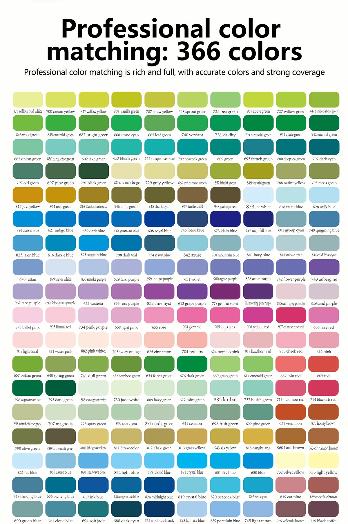 Gn 366 Colors Acrylic Paint Pens Markers Brush