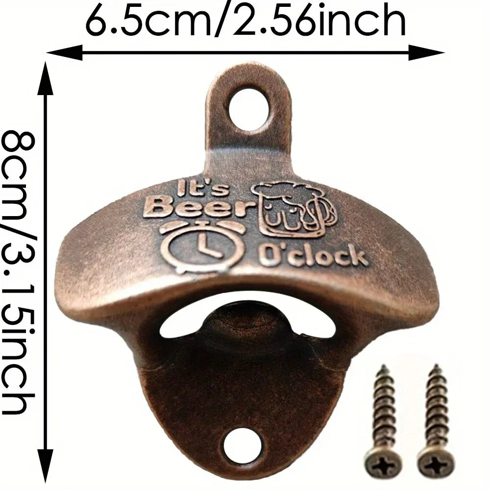 1pc It Beer Clock Bottle Opener Wall Mounted