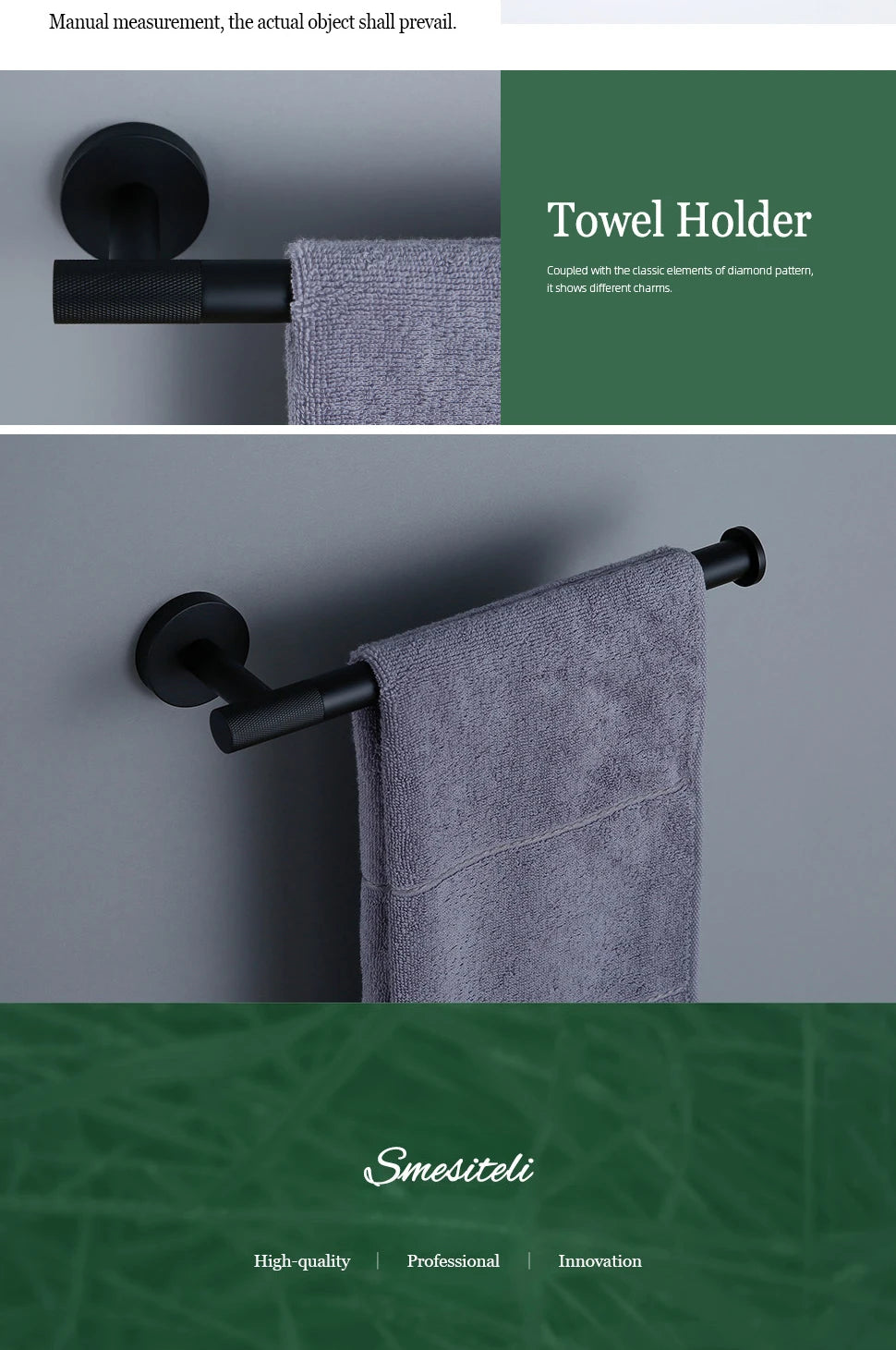 Matte Black Bathroom Brass Knurled Kit Paper Holder