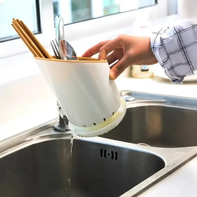 1pc Storage Chopsticks Tube Drain Plate Tableware Storage