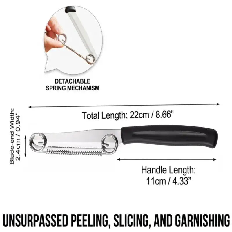In Stainless Steel Vegetable Fruit Peeler Adjustable Slicing